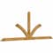 Ekena Millwork Richland Rough Sawn Timber Gable Bracket, Western Red Cedar, 108"W x 40"H x 2"D x 4"F, 9/12 Pitch GBW108X40X0204RIC00RWR - alternate 5